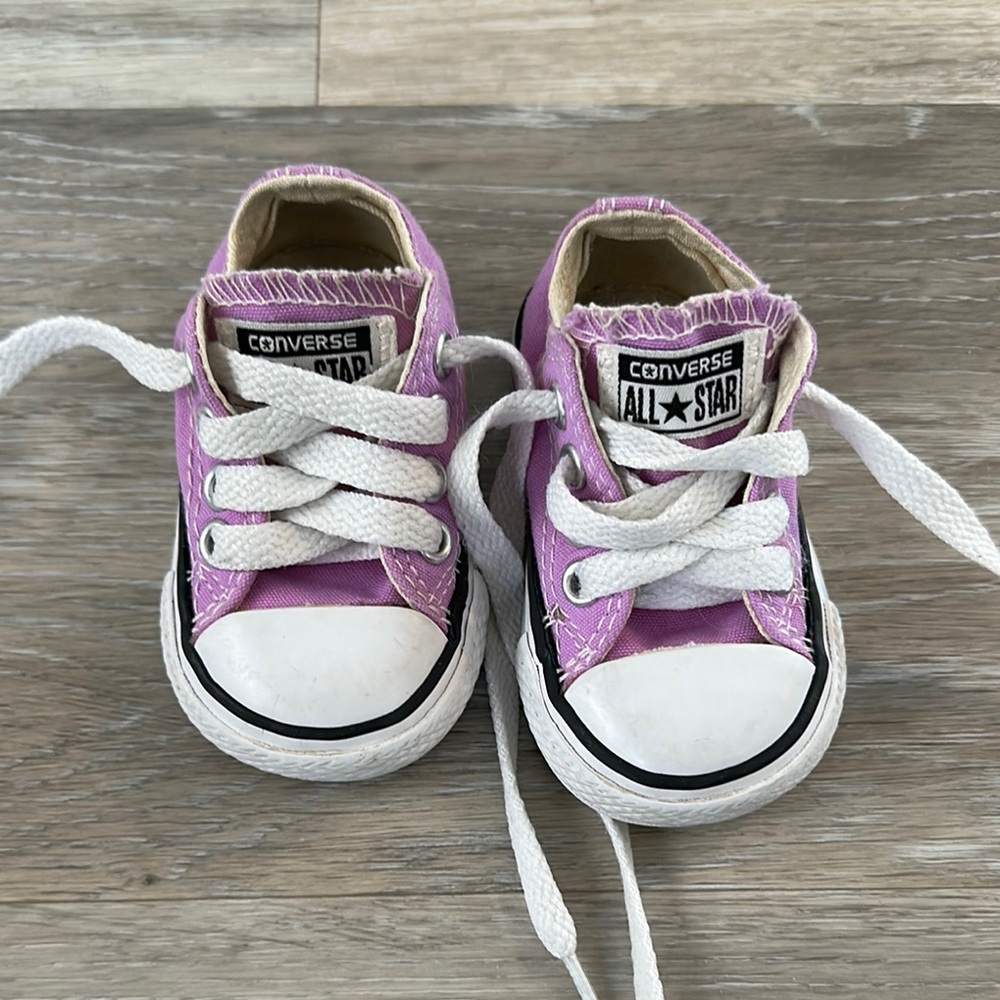 Converse Baby Walker Purple White Sneakers